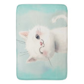 Niedlich White Kitten Badematte (Vorderseite Vertikal)