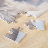 Niedlich White Kitten Cat Winterschnee Individuell Puzzle (Seite)