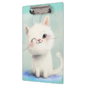 Niedlich White Kitten Klemmbrett (Links)