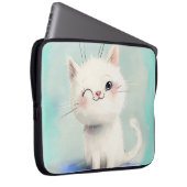 Niedlich White Kitten Laptopschutzhülle (Vorne Rechts)