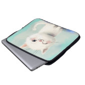 Niedlich White Kitten Laptopschutzhülle (Vorne Knopf)