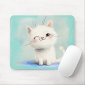 Niedlich White Kitten Mousepad (Mit Mouse)