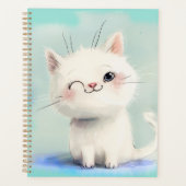 Niedlich White Kitten Planer (Vorderseite)
