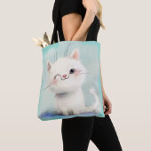 Niedlich White Kitten Tasche (Von Nahem)