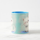 Niedlich White Kitten Tasse (Zentrum)