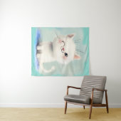 Niedlich White Kitten Wandteppich (Beispiel (Horizontal))