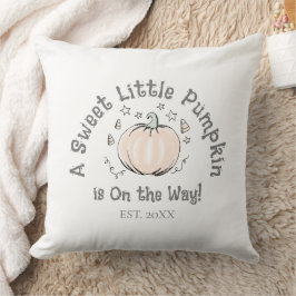 Niedlich White & Orange Little Pumpkin ist unterwe Kissen