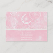 Niedlich White & Pink Dreamcatcher Feathers Mandal Visitenkarte (Rückseite)
