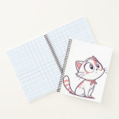 Niedlich White & Pink Kitten - Kinder-Notebook Notizblock (Innenseite)