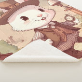 Niedlich White Rabbit Wonderland Whimsical Timekee Sherpadecke (3/4)