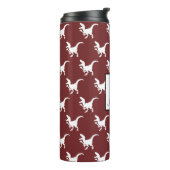 Niedlich White Raptor Dinosaurier Personalisiert Thermosbecher (Nach links gedreht)