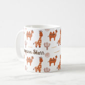 Niedlich White Toy Animal Cactus Camel Llama Kaffeetasse (Vorderseite Links)