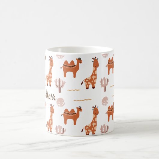 Niedlich White Toy Animal Cactus Camel Llama Kaffeetasse (Mittel)