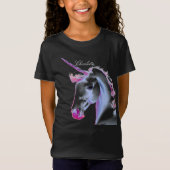Niedlich White Unicorn AI Designer T - Shirt (Vorderseite)