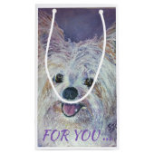 NIEDLICH WHITE YORKIE MIX KLEINE GESCHENKTÜTE (Rückseite)