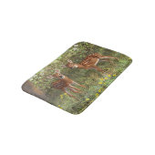 Niedlich Whitetail Deer Twin Fawns Badematte (Schrägansicht)