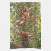 Niedlich Whitetail Deer Twin Fawns Handtuch (Vertikal)