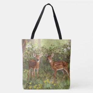 Niedlich Whitetail Deer Twin Fawns Tasche