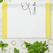 Niedlich, wie Biene kann, Bienenwaben-Muster Handtuch (Gefaltet)