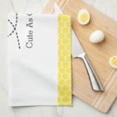 Niedlich, wie Biene kann, Bienenwaben-Muster Handtuch (Viertel Falte)