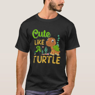 Niedlich wie ein Schildkrötenkleid - Schildkröte T-Shirt