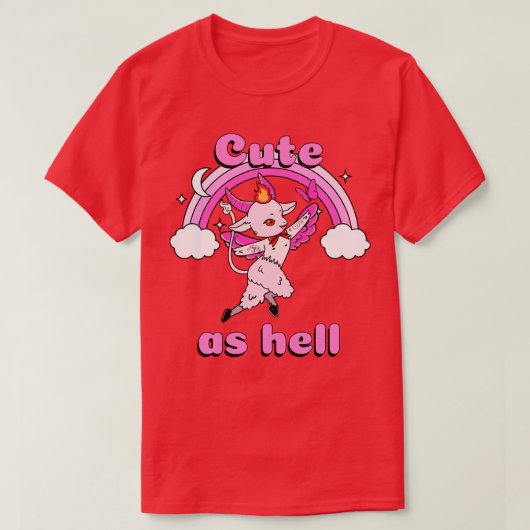 Niedlich wie Hell Kawaii Baphomet Pastel Goth Emo T-Shirt (Design vorne)