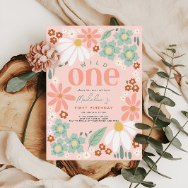 Niedlich Wild eine Wildblume Daisy Girls 1. Geburt Einladung