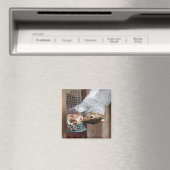 Niedlich Wild Gray Squirrel (UK) Magnet (In Situ (Geschirrspüler))