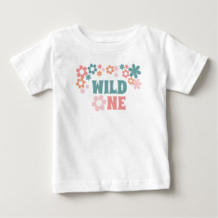 Niedlich Wild One Girl 1. Geburtstag Baby T-shirt