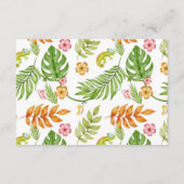 Niedlich Wild One Jungle Baby Shower Buchanfrage Begleitkarte (Rückseite)