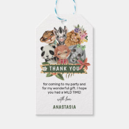 Niedlich Wild One Jungle Girl Danke, dass ihr Tags Geschenkanhänger