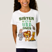 Niedlich Wild One Jungle Safari Animal Twins Schwe T-Shirt (Vorderseite)