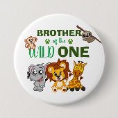 Niedlich Wild One Jungle Safari Tierpark Button (Vorderseite)