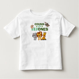 Niedlich Wild One Jungle Safari Tierwine Cousin Kleinkind T-shirt