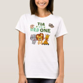Niedlich Wild One Jungle Safari Zoo T-Shirt (Vorderseite)