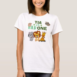 Niedlich Wild One Jungle Safari Zoo T-Shirt