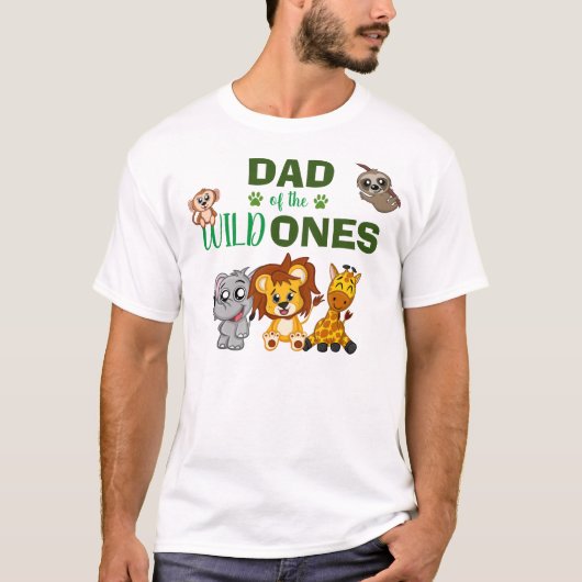 Niedlich Wild One Jungle Safari Zoo Tier Twins Vat T-Shirt (Vorderseite)