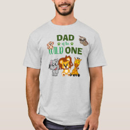 Niedlich Wild One Jungle Safari Zoo Tier-Vater T - T-Shirt