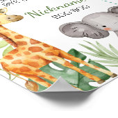 Niedlich Wild One Safari 1. Geburtstag Meilenstein Poster (Ecke)