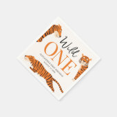 Niedlich Wild One Tiger 1. Geburtstag Party Serviette (Ecke)