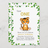 Niedlich Wild One Tiger Einladung zum 1. Geburtsta (Vorne/Hinten)