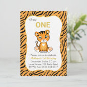 Niedlich Wild One Tiger Einladung zum 1. Geburtsta (Stehend Vorderseite)