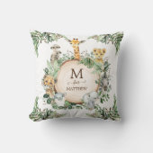 Niedlich Wild Safari Jungle Tiere Rustikale Vegeta Kissen (Vorderseite)