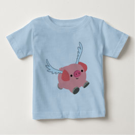 Niedlich Winged Cartoon Pig Baby T - Shirt