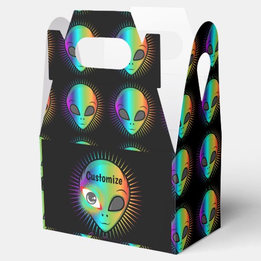 Niedlich Winking Alien Head Thunder_Cove Geschenkschachtel (Geöffnet)