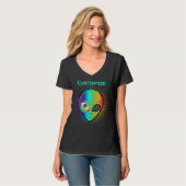 Niedlich Winking Alien Head Thunder_Cove T-Shirt (Vorderseite Vollansicht)