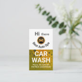 Niedlich Winking Car Face Gold Water Auto Auto Det Visitenkarte (Stehend Vorderseite)