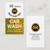 Niedlich Winking Car Face Gold Water Auto Auto Det Visitenkarte (Vorne/Hinten)