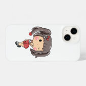 Niedlich Winking Chibi Girl iPhone Hülle (Rückseite (Horizontal))
