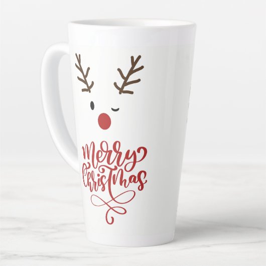 Niedlich Winking Rudolf Rudolf Weihnachtskaffee Milchtasse (Linke Ecke)